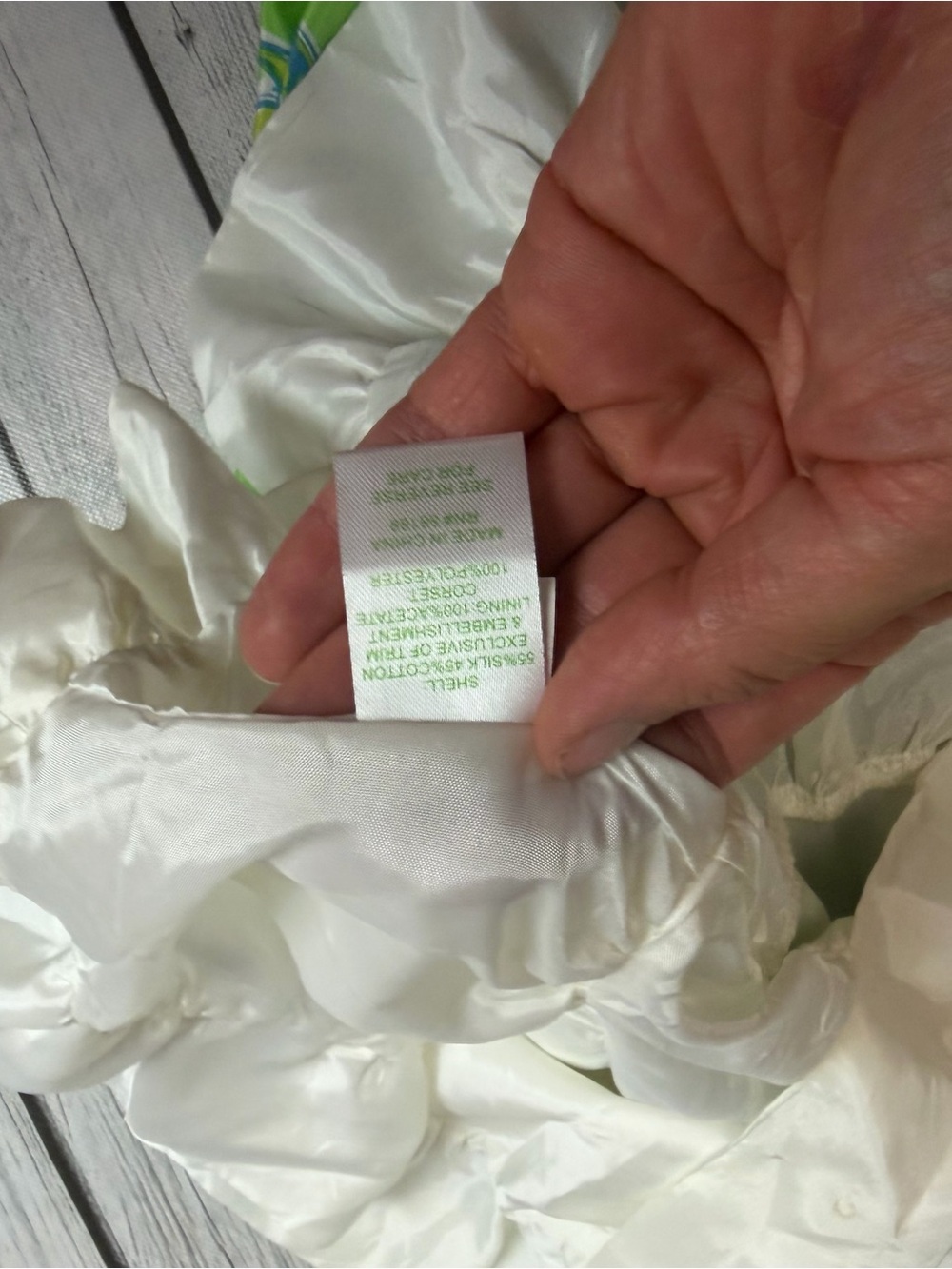 Lilly Pulitzer Women's 8 Langley Strapless Beaded Silk New Green Tossed Dress - Picture 7 of 8